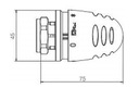 Termostatická hlavica Mini-Gs Chróm M28x1,5 HERZ Kód výrobcu S 9200 31 ( S920031 )