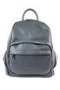 Рюкзак кожаный Vera Pelle, просторный, серый