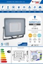 LED projektor V-TAC 30W SAMSUNG CHIP Sivý VT-30-G 6400K 2400lm 5 Rokov Zdroj svetla LED