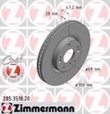 ZIMMERMANN DISCS FRONT HYUNDAI TUCSON SONATA V photo 2 - milautoparts-fr.ukrlive.com