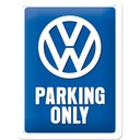 VOLKSWAGEN PARKING ONLY Металлическая вывеска VW