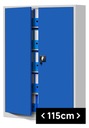 Широкий офисный шкаф для файлов GDPR JAN NOWAK JAN II серый и синий