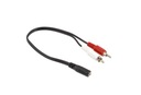 ADAPTÉR JACK 3,5 NA 2 RCA CINCH AUX MINI JACK