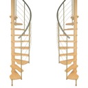 Kučeravé schody BARDA model AGA 120x70-80 12 el. Minimálna veľkosť stropného otvoru - šírka 70 cm