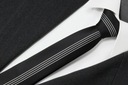 PANEL DESIGN Узкий мужской галстук шириной 6 см ЧЕРНЫЙ KP88