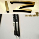 Veľké 3D nástenné hodiny DIY TIMELIKE 70-130cm ZRKADLO Číselný systém arabské číslice