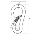 Karabína pozinkovaná so zabezp. 8mm 1 ks Kód výrobcu KZ8