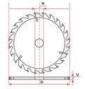 KOTÚČ PÍLA NA DREVO WIDIA I-C 230 x 22,2 T60 Kód výrobcu TCT 230x22,23x60z