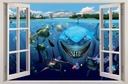 НАСТЕННЫЕ НАКЛЕЙКИ Окно NEMO SHARK 21 115x75см