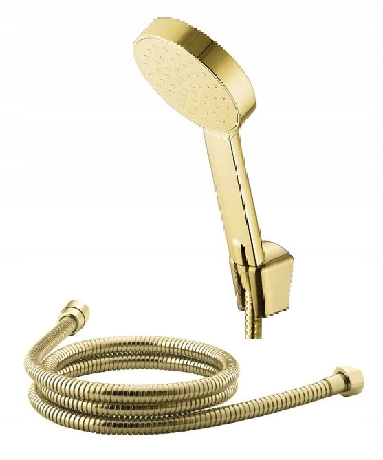 SŁUCHAWKA PRYSZNICOWA WĄŻ UCHWYT PRYSZNICOWY ZŁOTO 7752164211 - Allegro.pl
