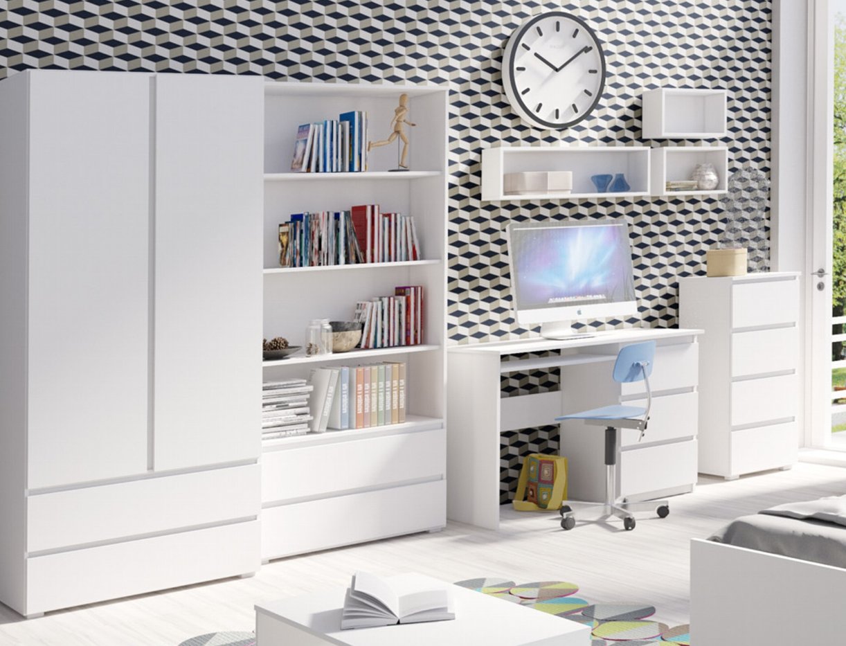 Białe Meble młodzieżowe KOSS A1 mx - 3 kolory
