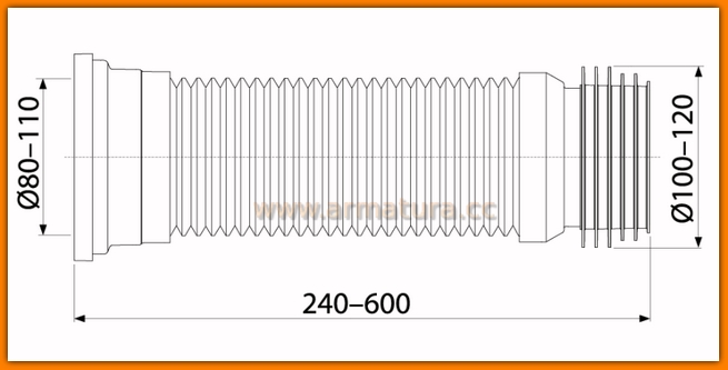 ГИБКАЯ ТРУБКА ГАРМОНИЯ для унитаза AlcaPLAST A97 купить в украине ...