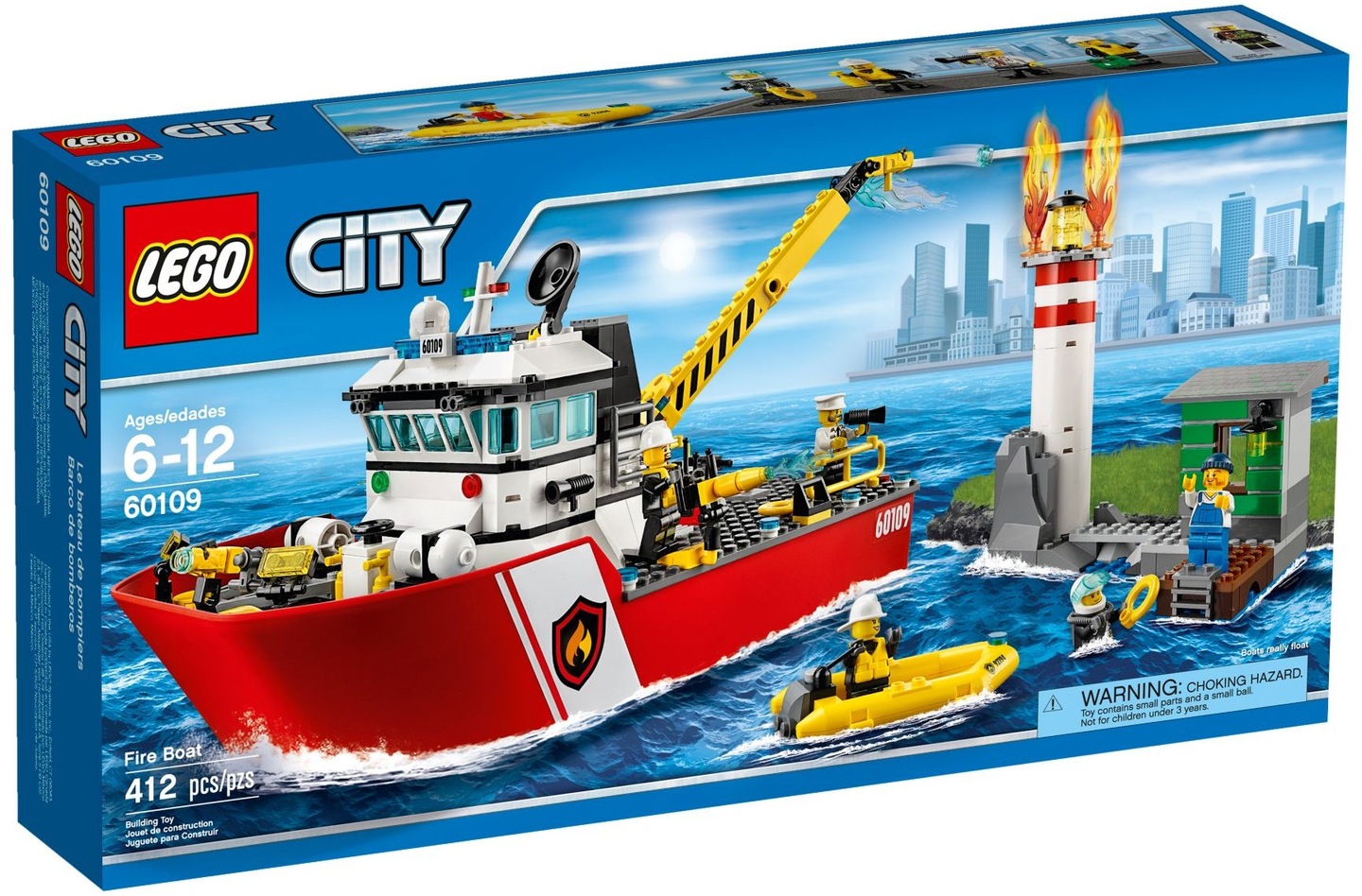 LEGO CITY 60109 ŁÓDŹ STRAŻACKA ŁÓDKA STRAŻ klocki 7299191346 - Allegro.pl