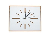 Nástenné hodiny z dreva, drevený minimalizmus,biela