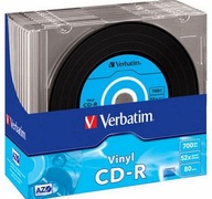 VERBATIM CD-R 700MB 52X AZO VINYL slim 10szt 80min