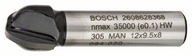 Bosch Fréza 8 mm do drážok šírka 9,5 mm HM CT