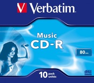 VERBATIM CD-R 700MB 52X AUDIO MUSIC PRO 1szt box!