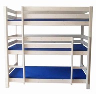 Łóżko dziecięce piętrowe 3 osobowe BEN 3 materace 200x90 cm
