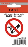 Наклейка nalepka taxi zakaz palenia dwustronny