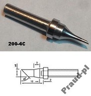 Hrot 200J-4C Quick skosený valec 4mm zväčší