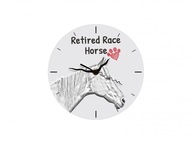 Kôň Retired Race Horse Stojace hodiny s grafikou MDF