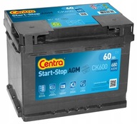 Аккумулятор центры start, старт стоп ck600 60ah 680a p+ - фото
