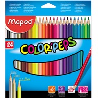 Trojuholníkové pastelky Maped Colorpeps 24 farieb v puzdre