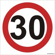 ZNAČKA OBMEDZENIE RÝCHLOSTI 30 km/h 60x60 DIBOND