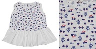 J.NOWA detské šaty na ramienka šaty biele letné kvety 62-68