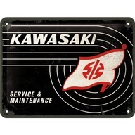 Tablica szyld KAWASAKI SERVICE metal logo prezent