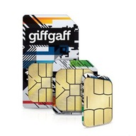 Starter GiffGaff UK z numerem telefonu + 9 GBP
