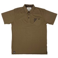 FOX CHUNK Tričko STONEWASH POLO KHAKI M