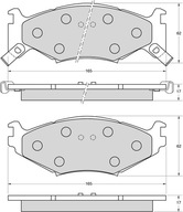 Тормозные колодки, колодки тормозов chrysler daytona/lebaron/saratoga - фото