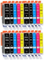 Atrament EMB PGI550 PGI 550 PGI-550 pre Canon čierna (black), červená (magenta), modrá (cyan), sada, žltá (yellow)
