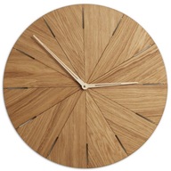 Veľké drevené hodiny do obývačky priemer 40 cm