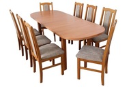 Stół rozkładany kuchenny 160/200 + 8 krzeseł BOS 7