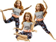 Barbie Made to Move gimnastyczka rudowłosa kwiaty