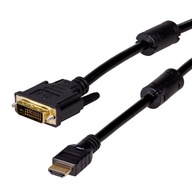 Kabel przewód DVI/HDMI pozłacany HDMI - DVI 3m