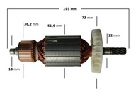 Rotor pre pílu REBIR 8-zubov (č. 328)