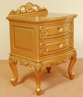 Zlatý nočný stolík v barokovom štýle rokok nočný stolík masívne drevo 78268