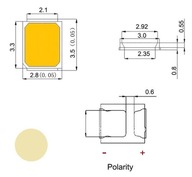 ART LED SMD-2835 Ultra-WHITE 3000K Cena za 10ks