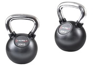 KGC20 RUKOVÄŤ CHRÓM POGUMOVANÝ KETTLEBELL LIATINOVÝ STABILNÝ TRÉNING 20 KG