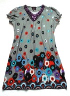 BOO SUKIENKA DZIANINA KWIATY XL 42