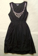 SUKIENKA DAMSKA CZARNA BLACK DŻETY 32 PLANET GOLD