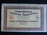 ART DECO UNION FRANCAISE VALEURS MOBILIERES 1929