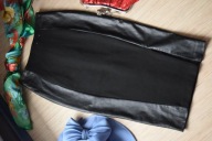 *F & F* SPÓDNICA OŁÓWKOWA WSTAWKI ECO SKÓRA_36