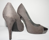 478_ELEGANCKIE SZARE WYSOKIE CZÓŁENKA 40/25,6cm