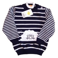 r. 92 polski sweter chłopięcy w paski