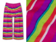 GARANIMALS *SPODNIE dresowe POLAR paski NEON 92-98