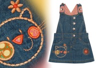 MARKS SPENCER * jeansowa SUKIENKA na szelkach KOTEK * 62